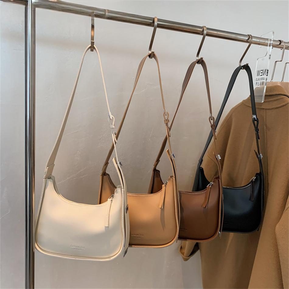 Small Designer Women's Black Bag Simple Retro Crossbody Bags Luxury Pu Leather Female Handbags Pure Color Bucket Shoulder Sac