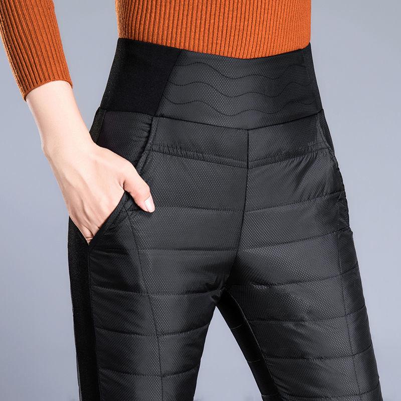 Pantalon d'hiver chaud pour femmes à taille haute et épaissi - Coupe amincissante, Grande taille, Doublé polaire, Vêtement chaud pour l'hiver pour femmes d'âge moyen et âgées