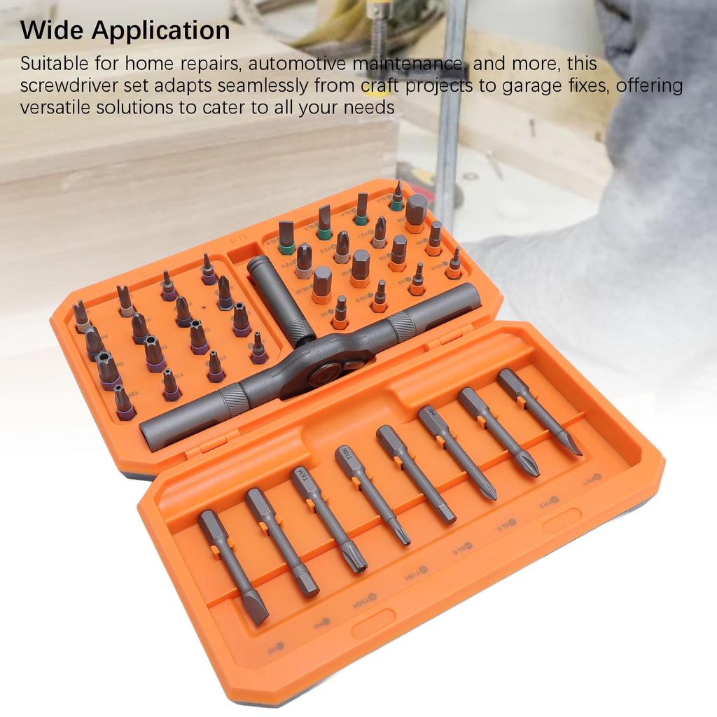 Mehrzweck-Schraubendrehersatz S2 Legierter Stahl Ratsche Schraubendreher Bits für Heimreparatur Autowartung