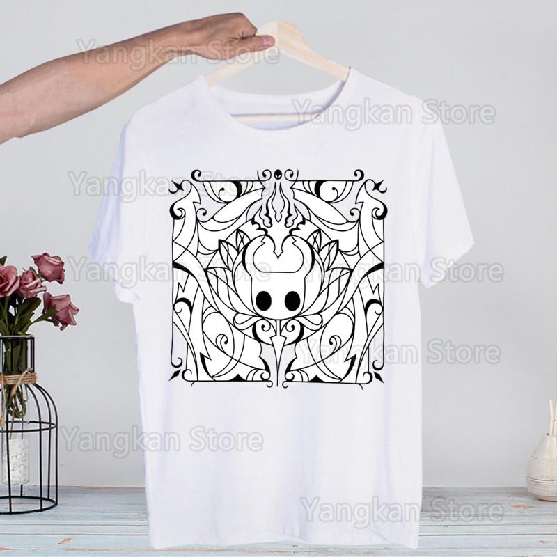 Hollow Knight Ghost Knight Game Skull T Shirt Fashion Tshirt Summer Mens Novelty Short Sleeve T-shirt Men Funny Tops