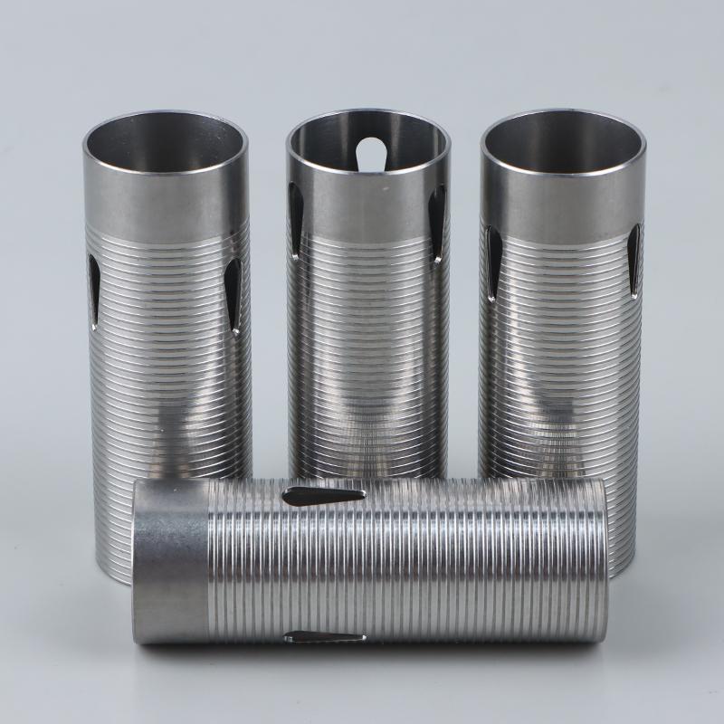 Cnc Advanced Stainless Steel Ribbed Heat Dissipation Cylinder For Airsoft Ver.2 Gearbox 80%/70%/60%/50% Sport Toy
