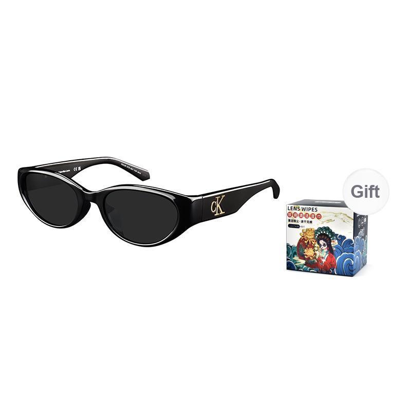 

Calvin Klein Cat Eye Sunglasses With Adjustable Degree Women sunglasses Black CKJ24638SLB-001 Without Gift Box,Black