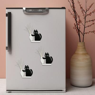 1/2 Pezzi Portabaffi di Gatto Magnete per Frigorifero Raccoglitore Contenitore per Peli di Gatto Vaso in Miniatura Decorazione Ricordo Memoriale per Animali Domestici