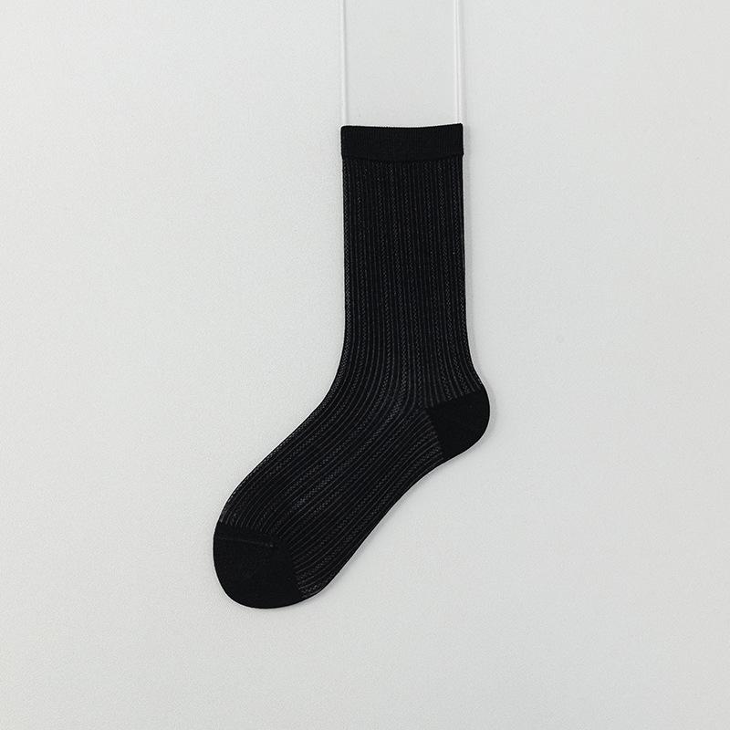 Women's Summer Thin Mesh Cool Boneless Antibacterial Deodorant Tube Stack Socks
