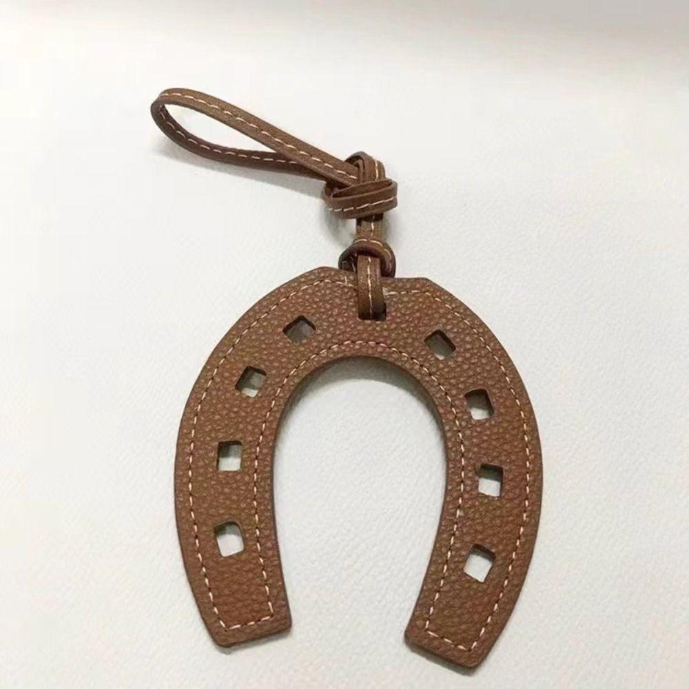 10 Colors Women And Girls PU Leather Horse Hoof Horseshoe Keychain Handbag Holder Charm Bag Purse Accessories for handbags