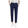 Popular Nine-point Trousers Men's Small Straight Tube Slim-fitting High-waisted Thin Pipe Pants Versatile Black Suit Pants Wholesale