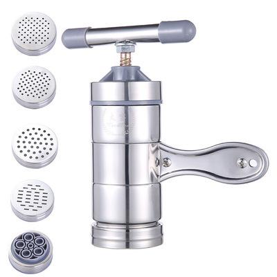 Stainless Steel Manual Noodle Maker Hand Press Pasta Machine For Home Kitchen DIY Fresh Noodle Tool With 2 Or 5 Dies