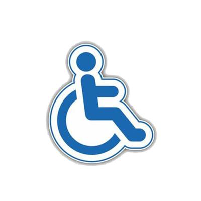 12 cm * 11 cm Abdeckung Scratch Auto Aufkleber Nette Behinderte Mobilität Abzeichen Zubehör Persönlichkeit Sonnenschutz Reflektierende Aufkleber