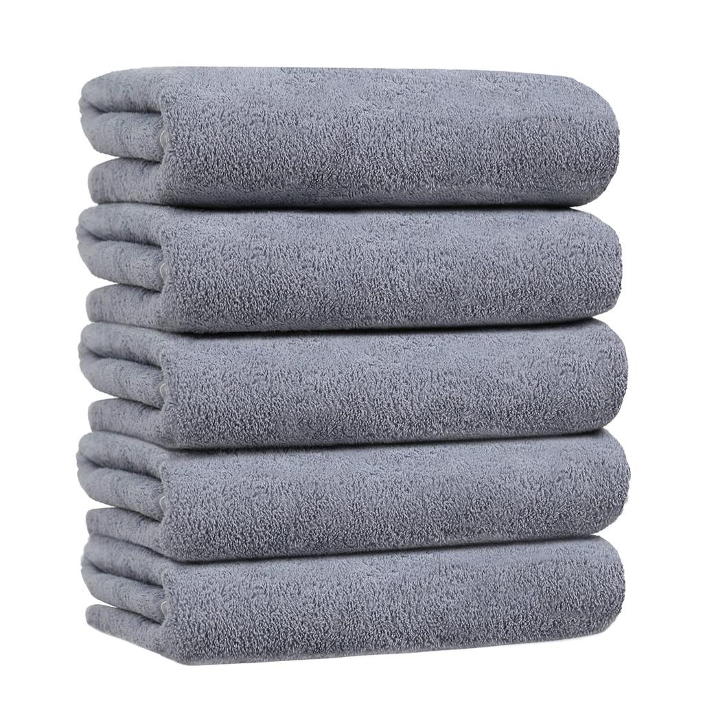 Bath Towel Microfiber Hotel Specification Large Size Approximately 60X120cm Fluffy Soft Instant Absorption Quick-drying Antibacterial Deodorant Set 5