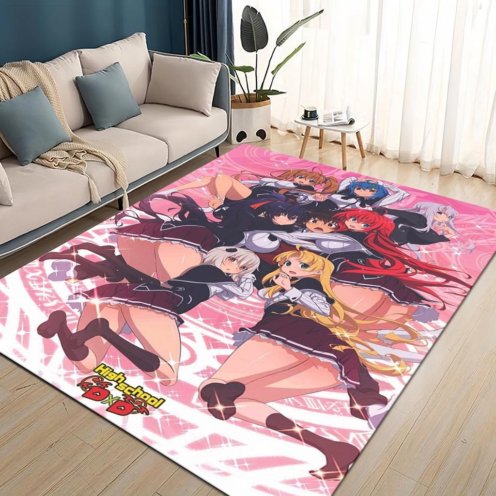 3D Cartoon High School DxD Sexy Girl Rias Akeno Asia Carpet Rug for Living Room Bedroom Home Sofa Decoration,Non-slip Floor Mat