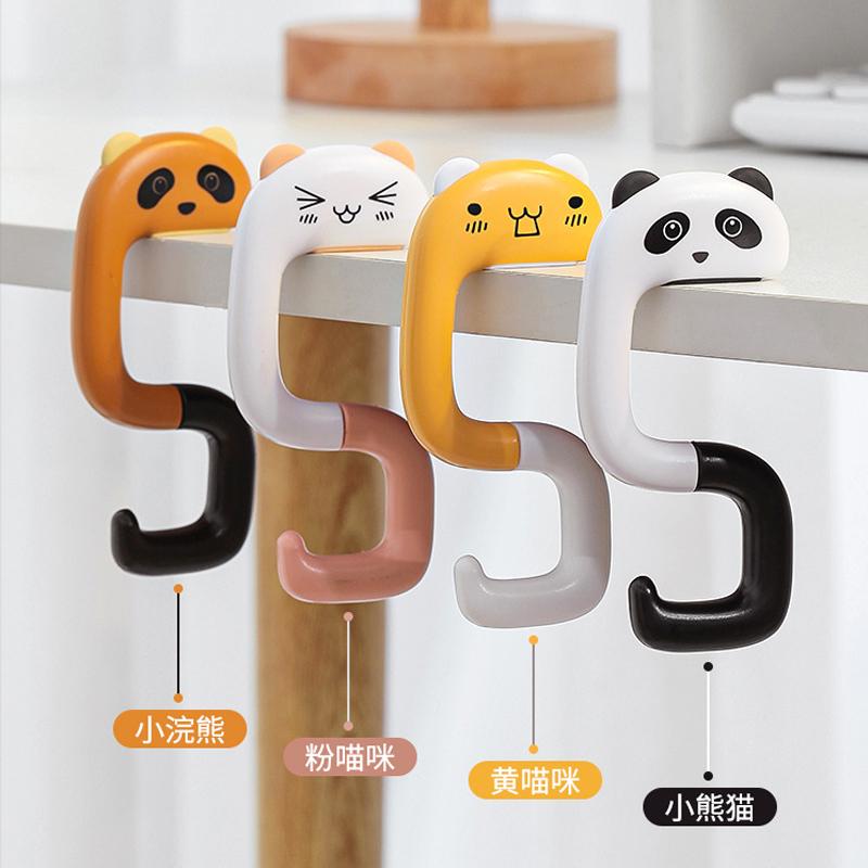 1/2pcs Desktop Bag Hook Portable Table-Side Non-Slip Handbag Purse Hanger Hook for School Office Student Table Desk Backbag Hook