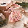 Durable Festive Decor Hanging Thoughtful Ornament Acrylic Animal Christmas Faux Crystal Flat Print Gift