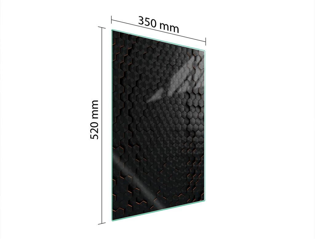 TABLA DE CORTAR DE CRISTAL 35x52 NEGRA