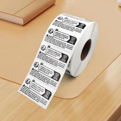 Waarschuwingsetiketten Verstikking Verstikkingsgevaar Verpakkingsstickers 2000 Verwijderbare Rechthoekige Risico