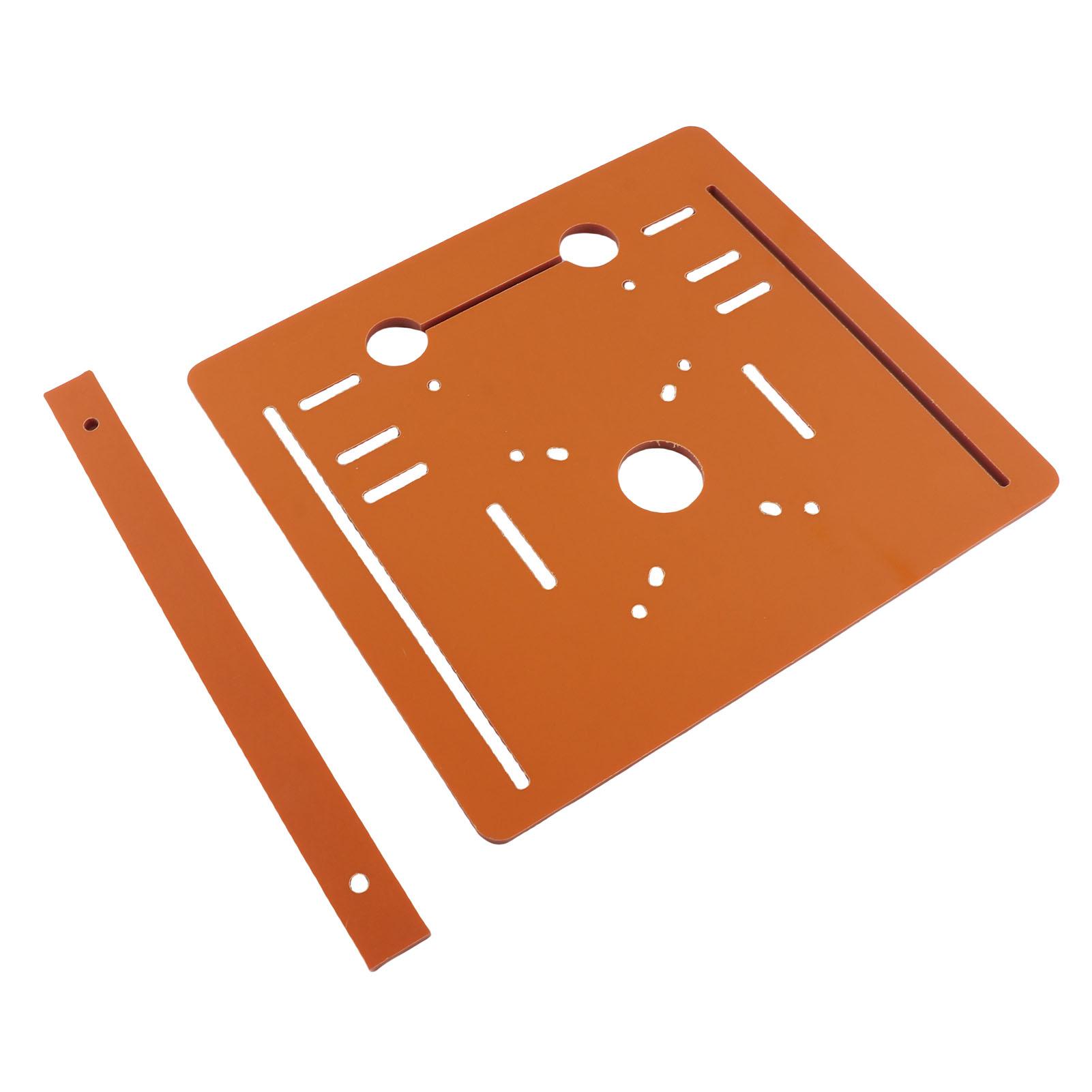 

Основание режущей машины Направляющая для циркулярной пилы Нижняя плита Вставная пластина для стола для деревообрабатывающих проектов 28x25см