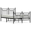 VidaXL Metal Bed Frame with Headboard-Footboard Black 120x190 Cm 353552