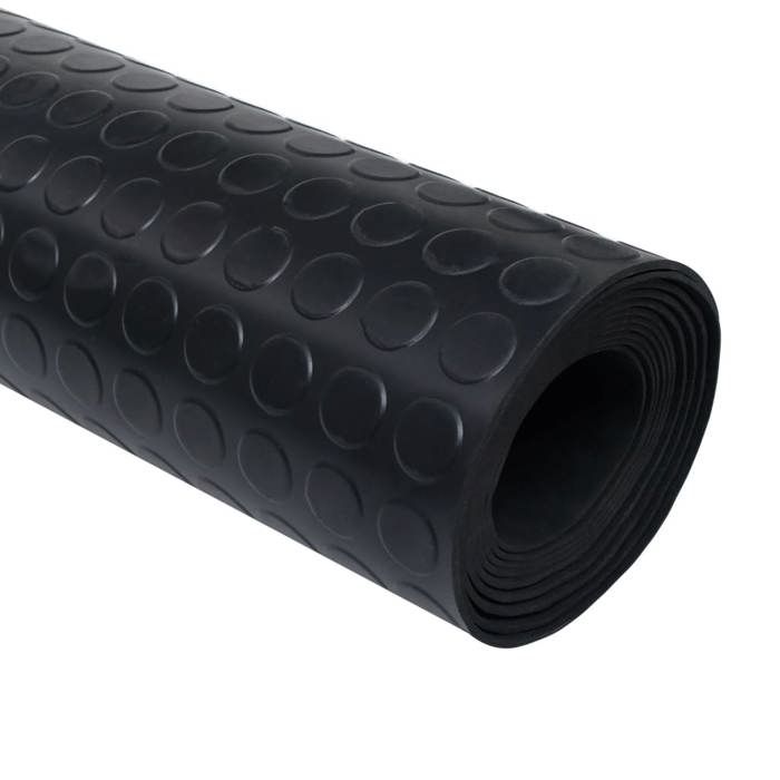 VidaXL Tapis Revêtement de Sol Intérieur Maison Garage Bureau Atelier Salle de Sport Caoutchouc Antidérapant 1,5x4 m 3 mm 143954