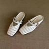 Inner Heightening 2026 Baotou Shoes for Women with Square Toe Half Slippers Sandals and Slippers for Women Summer Outside Wear
