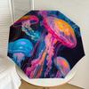 1pc Colorful Jellyfish Ocean Scene Umbrella with Plastic Handle,Suitable for All Seasons Home Travel Outdoor UmbrellaDD1584