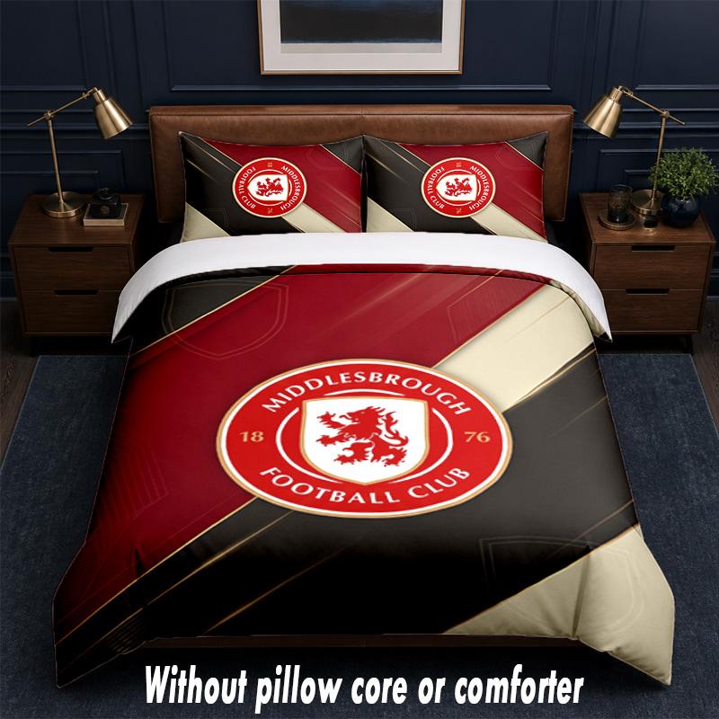 Set Biancheria da Letto Design Middlesbrough 1 Copripiumino + 2 Federe Morbido Traspirante Biancheria da Letto per la Casa