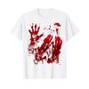 Bloody T Shirt Handprint Blood Splatter Zombie Horror Vintage Fashion Casual Homme Streetwear Comfortable Breathable