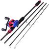 Fishing Rod and Baitcasting Reel Combo 4 Sections Lure Pole and Casting Fishing Wheel Freshwater Set