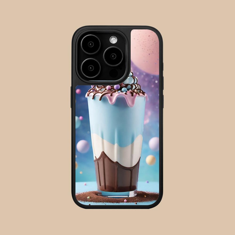 Milkshake Icecream Mobile Phone Case for iPhone 17 16 15 14 13 12 11 Air Pro Max Plus Matte Surface Colorful Cover Luxury Pretty