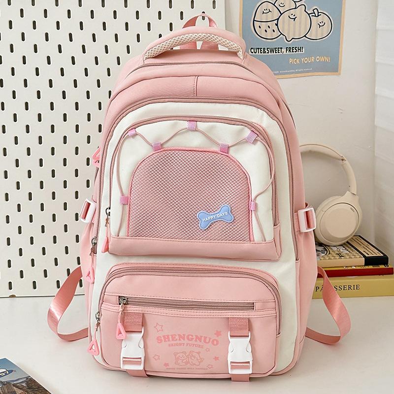 New Style Student Schoolbags Elementary School Girls High Looking Junior High School Backpacks