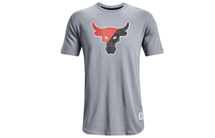 Men's Under Armour Project T-Shirts Men's Gray Crew Neck Moderate Straight Fit