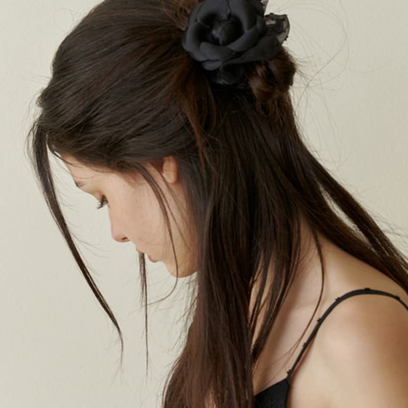 KINDABABY flower dot organdy scrunch_2color[white, black]