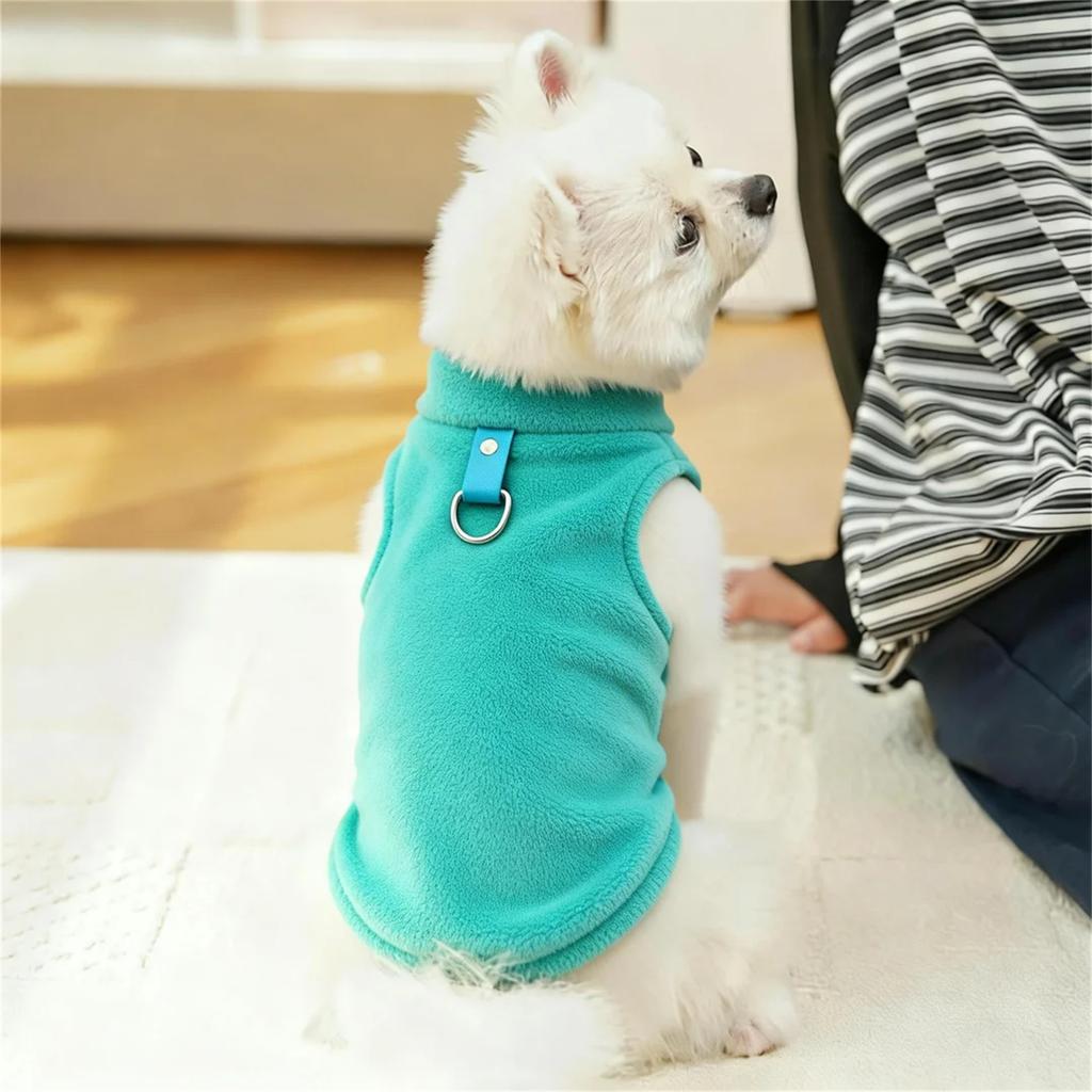 Pet Clothing Winter Fleece Plaid Vest