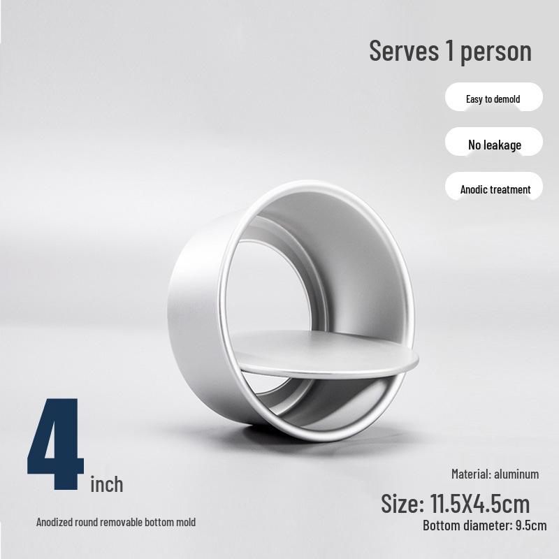 Chiffon Cake Mold Set with Removable Bottom: 4", 6", 8", 10" for Oven Use