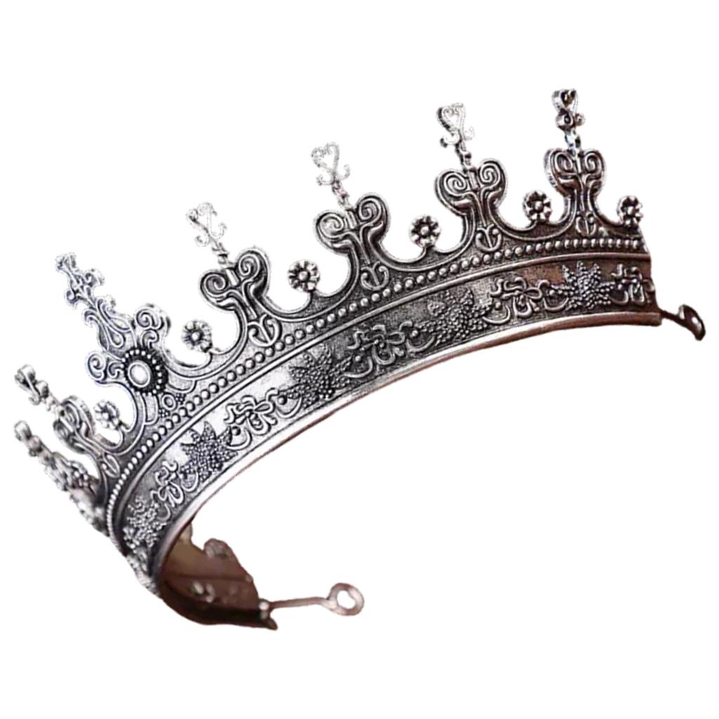 Elegant Metal Queen Crown Tiaras Hairband for Women Men Baroque Styles Crownpiece Perfect for Weddings and Formal Event