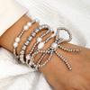 IF ME Fashion Bowknot Beaded Bracelets Set for Women Simple Elegant Gold Color Bracelets Set Summer Beach Party Ideal Jewelry