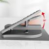 Fuß-Stepper-Maschine Verstärkter Nylon-Mini-Stepper-Trainer Leiser Faltbarer Unter-Schreibtisch Bein-Trainingsgerät Grau Einheitsgröße