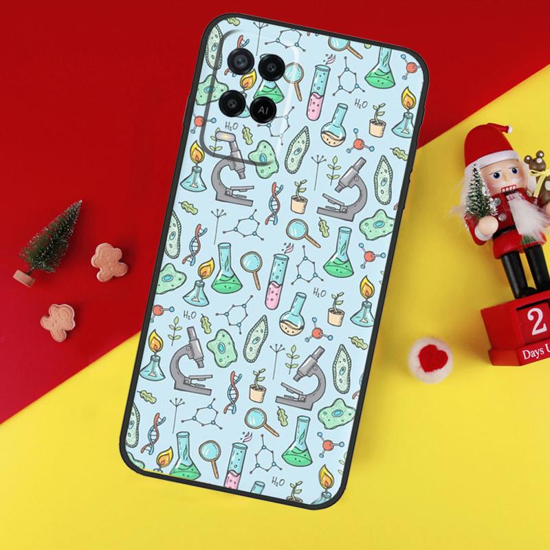 Vintage Chemie-Labor-Etui Für Oppo A78 A98 A18 A38 A58 A5 A6 Pro A54 A74 A94 A17 A57 A80 A60 A40 A96 A76 A16 A15