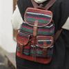 2026 New Female Ethnic Style Backpack Casual Plaid Drawstring Retro Women Large Capacity School Bag Drawstring Bucket Bag