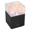 LED Colorful Himalayan Salt Lamp Remote Control Square Salt Block Lamp Negative Ion Air Purification LampBlack