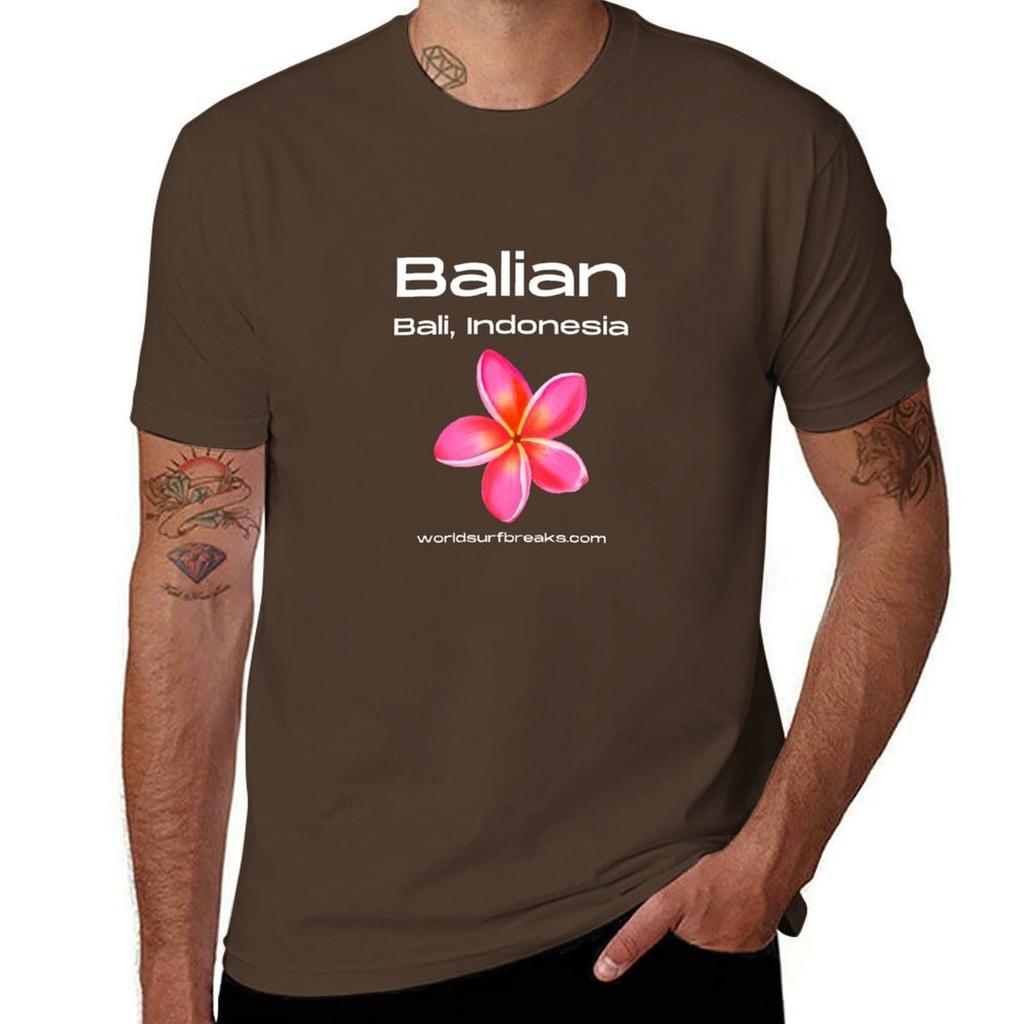 Balian Bali Indonesia Surf Break Tshirt Animal Prinfor Boys Oversizeds Black T Shirts for Men