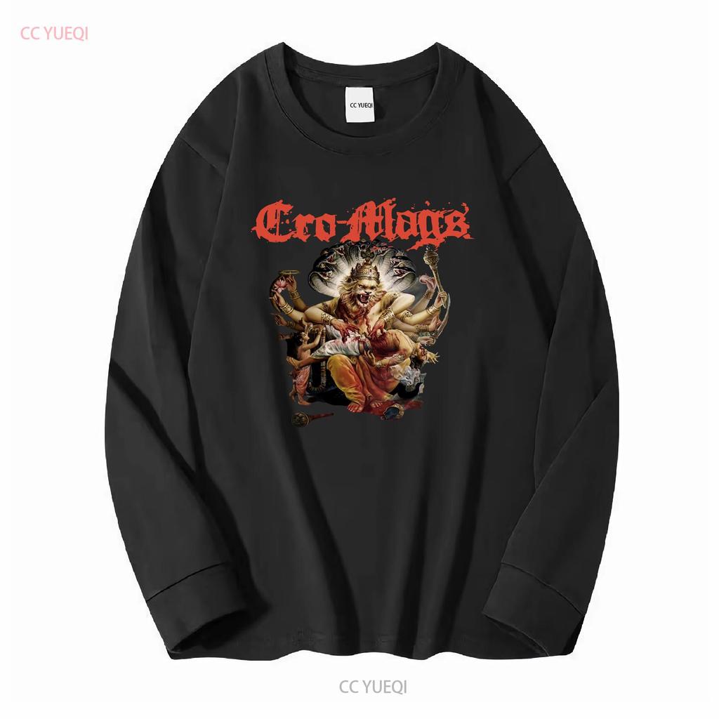 Cro Mags Band Music Black T Shirt Cotton  vintage Washed Slightly homme streetwear fashion Casual Soft Unisex Versatile