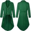 Men Steampunk Medieval Jacket Victorian Cosplay Costumes Single Breast Gentleman Vinatge Long Tailcoat Coat