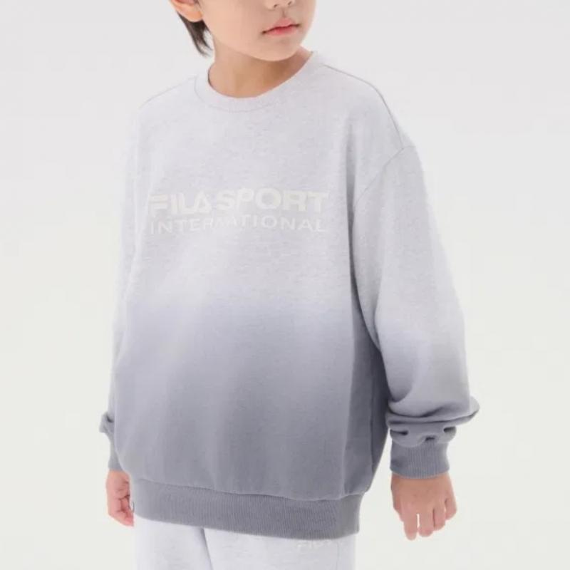 [fila Kids] Garment Dying Sweatshirt  Fk2pog3203x Dgy  q0zFk2pog3203xDgy