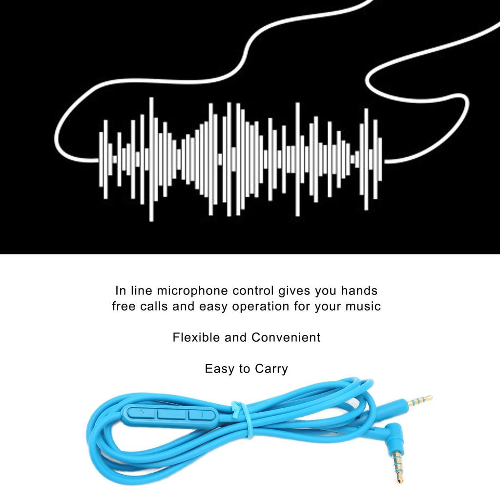 Replacement Cable Headphone Cable with in Line Mic Volume Control for QC25 QC35 Headphones