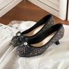 2026 New Women Shoes Fashion Pumps Girl Bowknot Elegant High Heels Shoes Luxury Party Dress Shoes