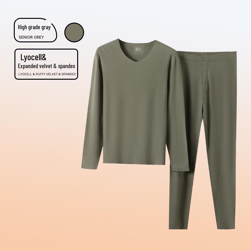 Lyocell German Velvet Thermal Base Suit – Men's & Women's Autumn/Winter Warm Underwear Set