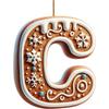 26 Letters Christmas Tree Decoration Gingerbread Alphabet Letters Ornament Flat To 2D Acrylic A Z Decoration Ornaments