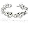 Thumb Ring Hollow Heart Shape Adjustable Opening Design Finger Ring Stainless Steel Finger Band Versatile Jewelry Gift