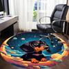 1pc Cosmic Canine Chair Carpet for Office Non-Slip, Machine Washable Rug for Office - Holiday DecorMachine Made yy251029065