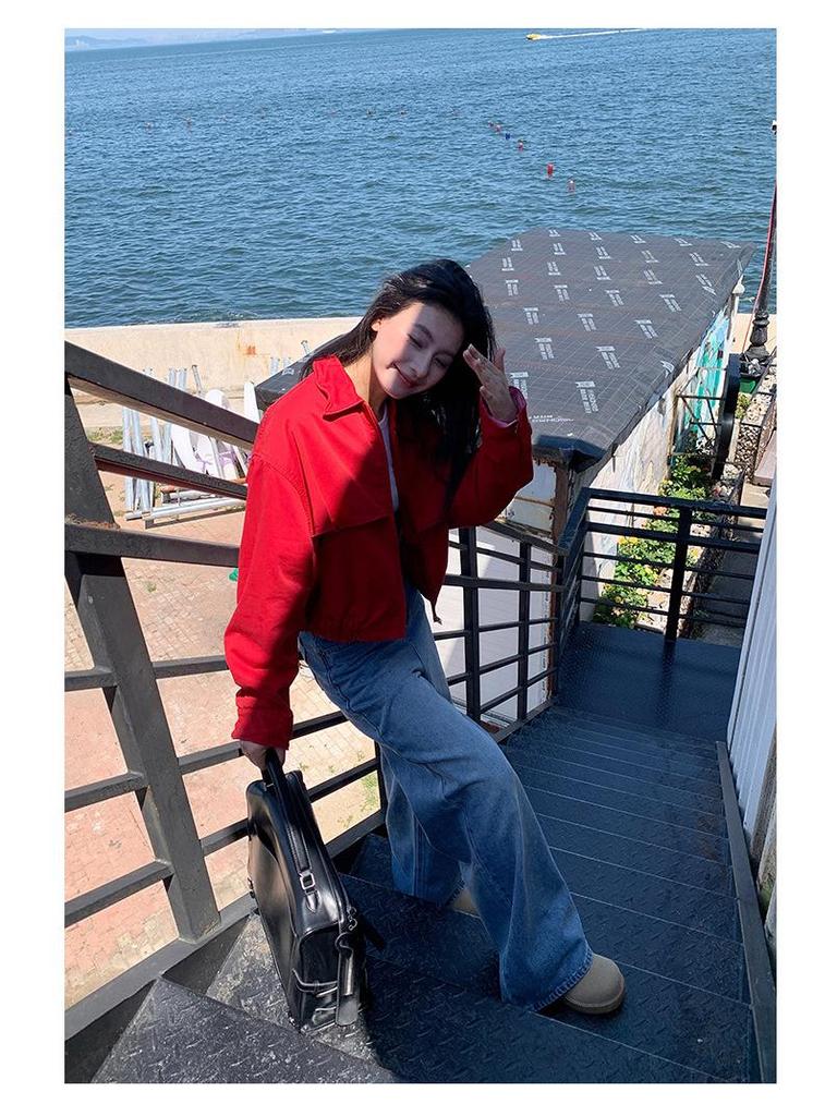 2025 Autumn/Winter Women's High Waist Retro Wide-Leg Jeans - Washed, Loose, Slimming, Versatile, Floor-Length.