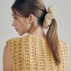 mellotory wide fur scrunchie (brown)
